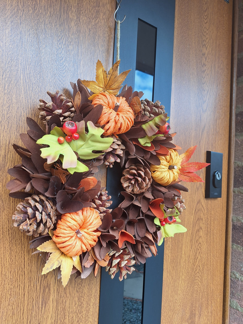Harvest Leaves Wreath 31cm | Autumn & Christmas Door Decoration