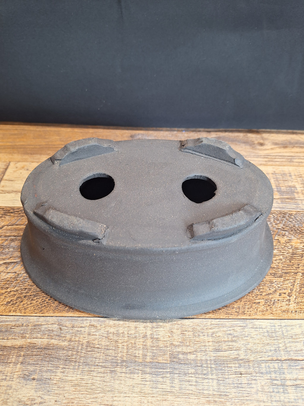 Oval unglazed stone affect bonsai pot 23x16x8 cm