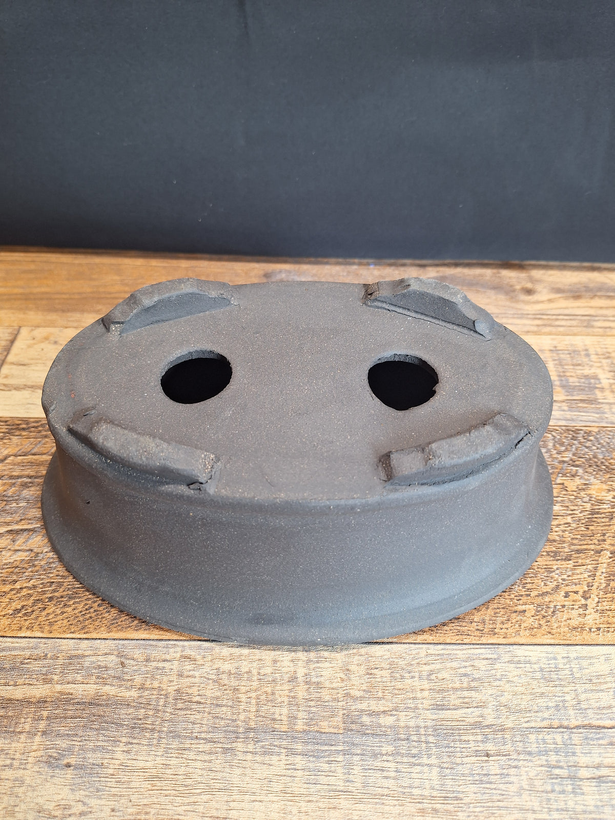 Oval unglazed stone affect bonsai pot 23x16x8 cm