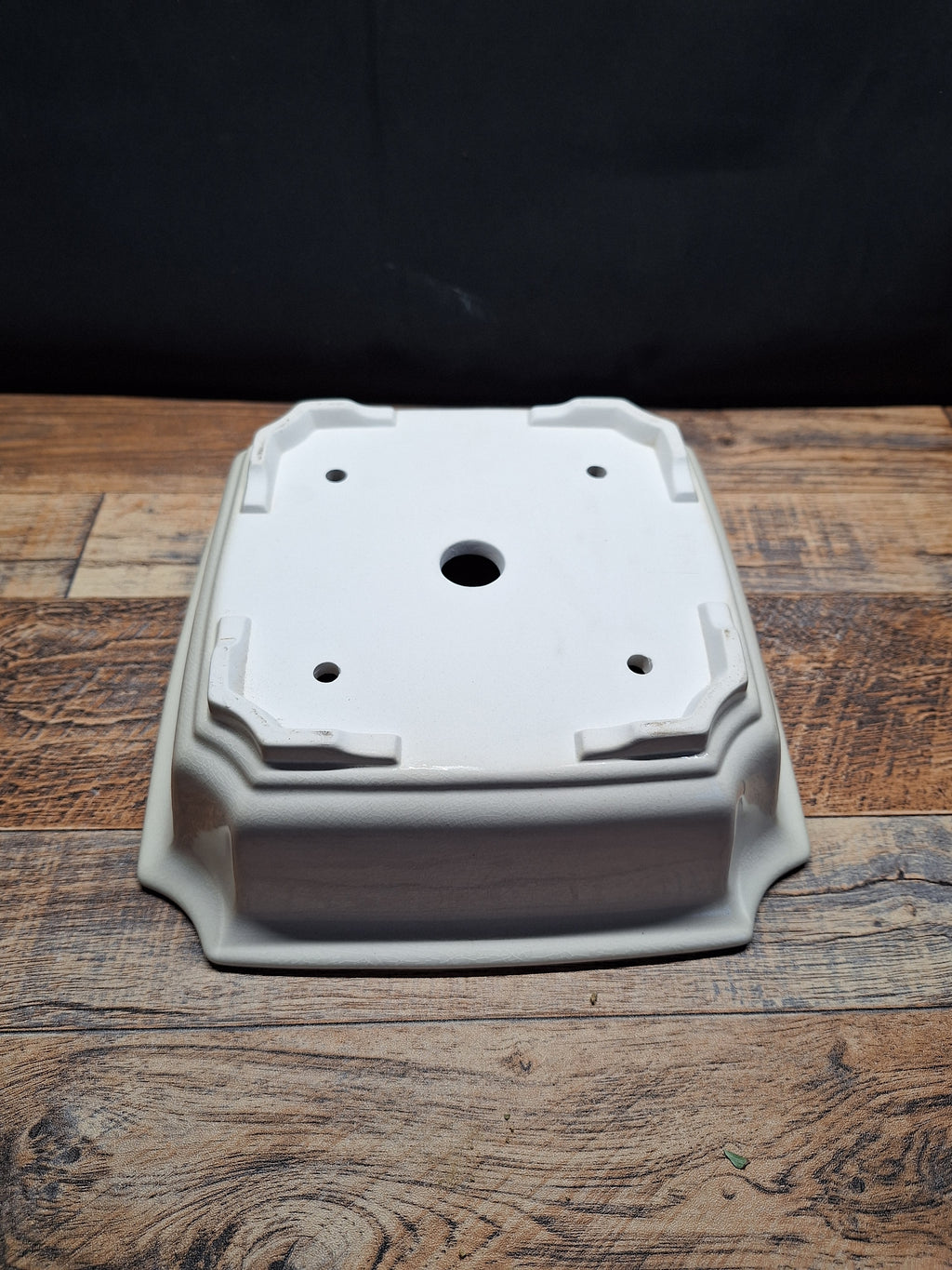 White Crackle Bonsai pot 22x22x7 Cm