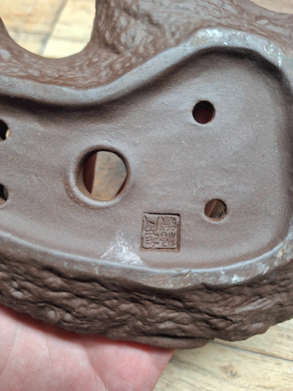 Handmade 19 cm Bonsai Pot – Raft style, Unglazed Shohin pot. Excellent drainage