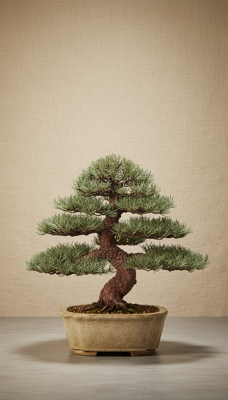 Japanese White Pine Bonsai With Aged Trunk