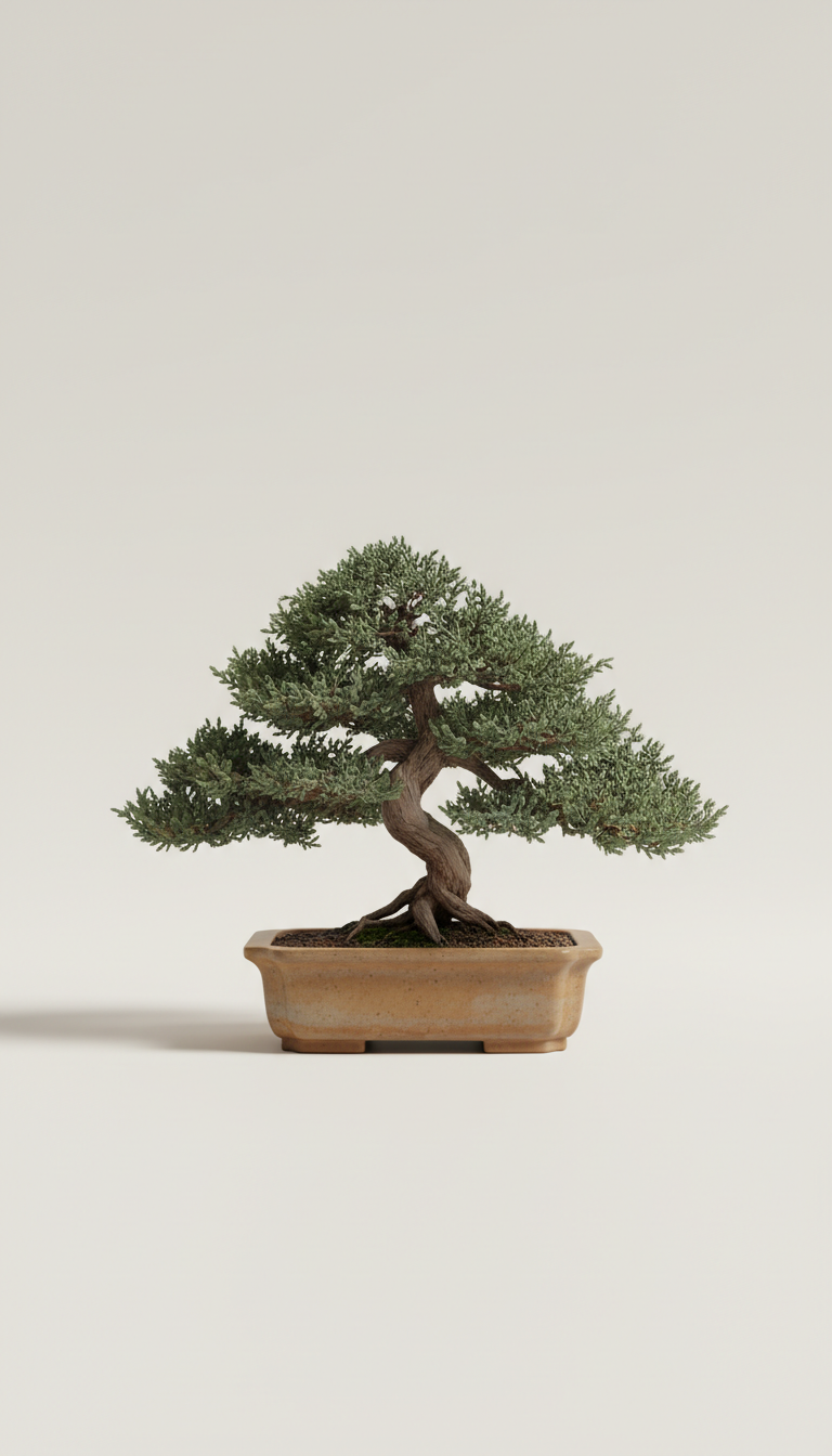 Juniper Bonsai Tree with Aged Trunk
