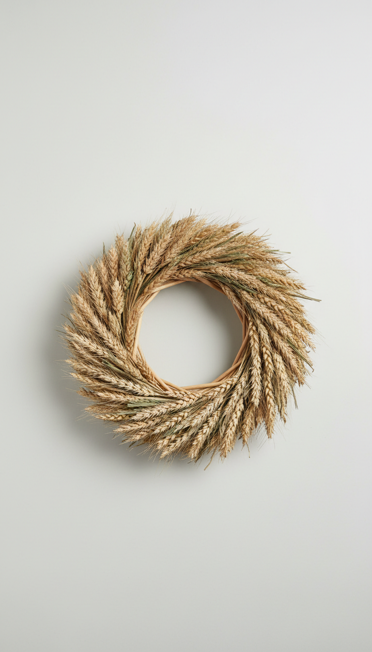 Handwoven Wheat Tan Wreath