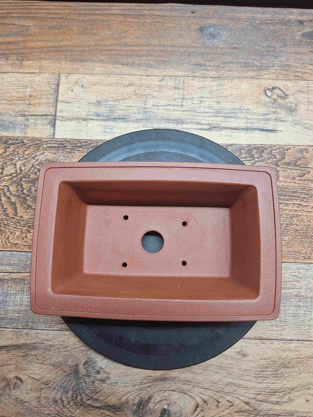 Rectangular red clay handmade Bonsai pot 16x10x6.5 cm