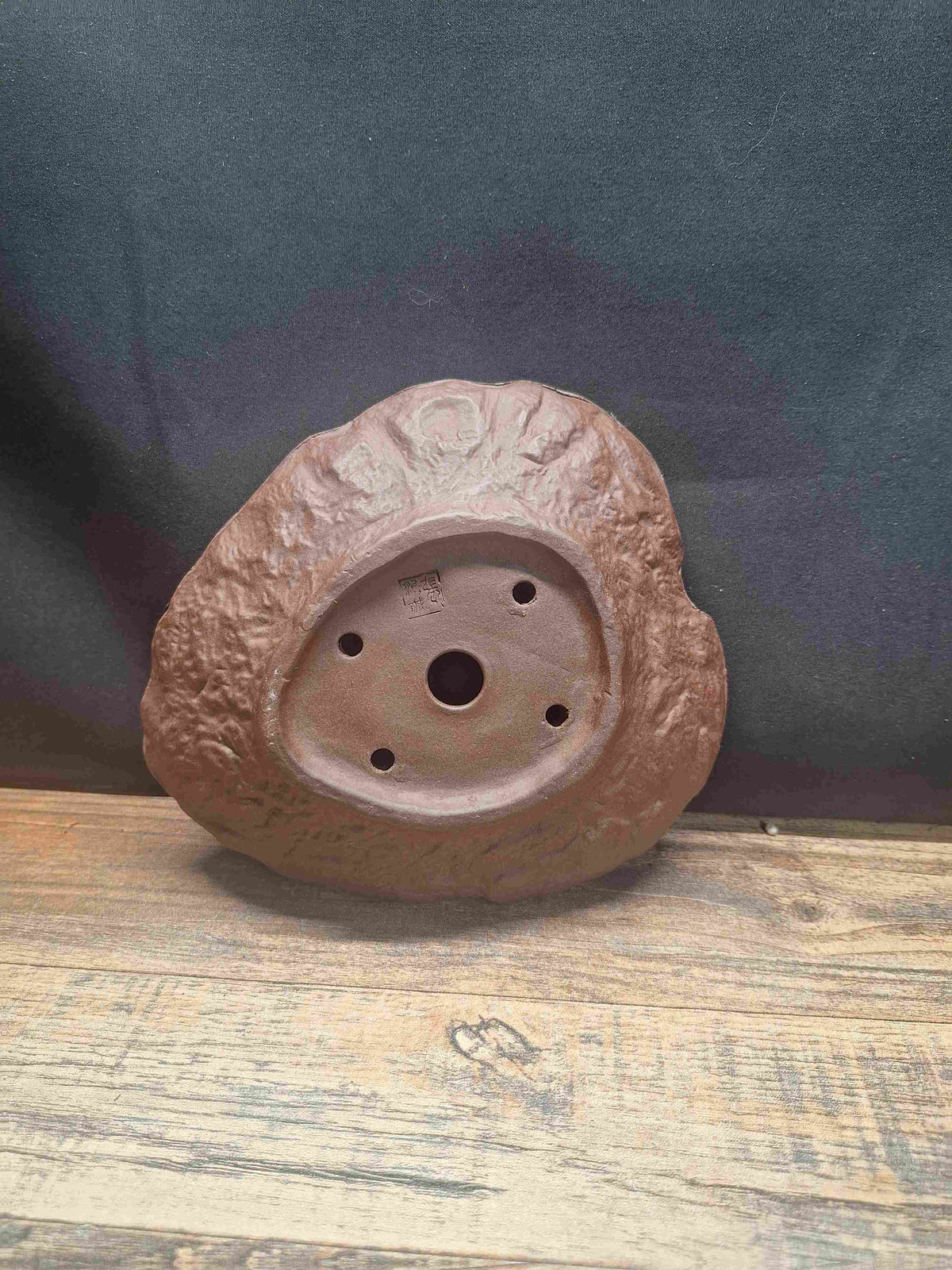 Handmade 16cm Bonsai Pot – Lotus Leaf Design, Unglazed Clay, Excellent Drainage