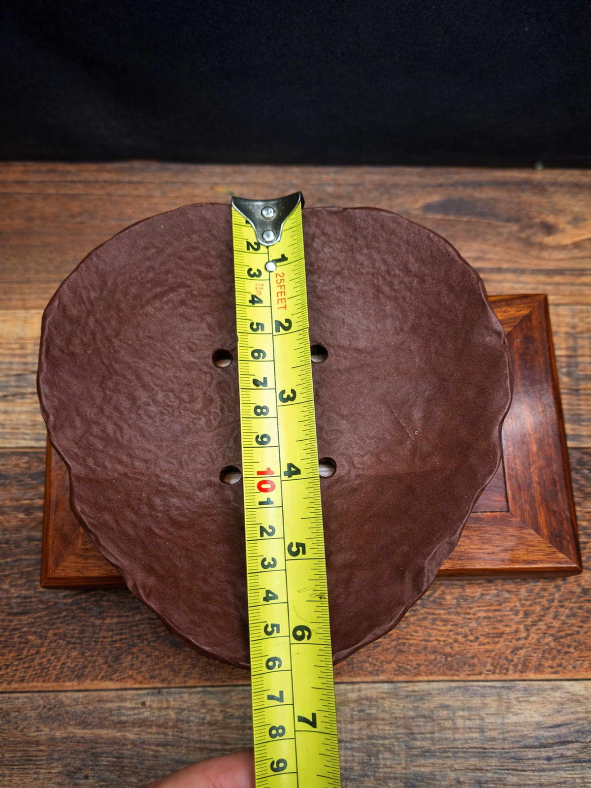 Handmade 16cm Bonsai Pot – Lotus Leaf Design, Unglazed Clay, Excellent Drainage