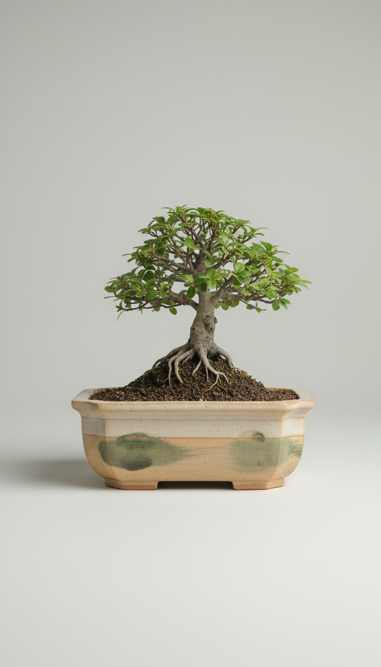 Minimalist Stoneware Bonsai Planter