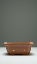 Unglazed Clay Bonsai Pot Oval Shape