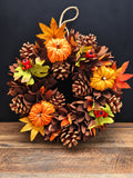 Harvest Leaves Wreath 31cm | Autumn & Christmas Door Decoration