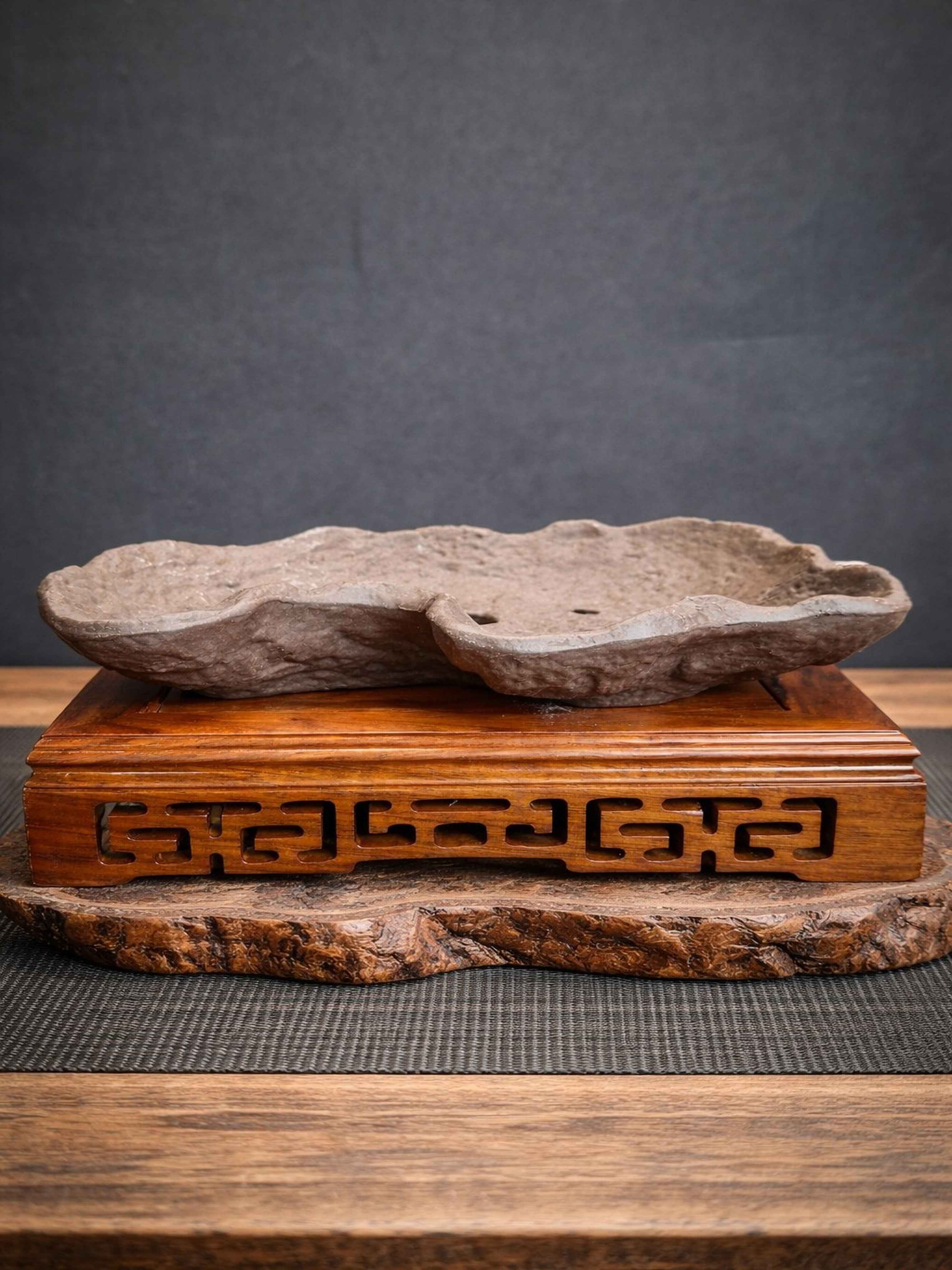 Handmade 19 cm Bonsai Pot – Raft style, Unglazed Shohin pot. Excellent drainage